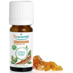 Puressentiel Huile Essentielle Myrrhe Bio 5 ml – Cicatrisante cutanée, purifiante et apaisante pour le corps et l'esprit