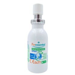Puressentiel Respiratoire Spray Toux Sans Sucres 20 ml - Soulagement des maux de gorge et de la toux