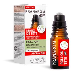 Pranarom Aromalgic Maux de Tête - Roll-On de 5ml - Fraîcheur immédiate et soulagement naturel