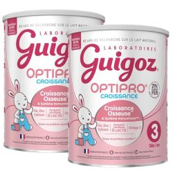 Guigoz Optipro Croissance Lait 3ème Âge Dès 12 Mois BiPack 2x780g – Développement et immunité