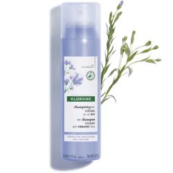 Klorane Shampooing Sec au Lin - 150ml - Volume Immédiat & Nettoyage Sans Eau