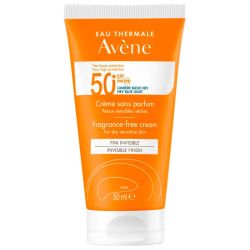 Avène Crème Solaire SPF 50+ - 50ml - Sans Parfum - Protection et confort pour peaux sèches