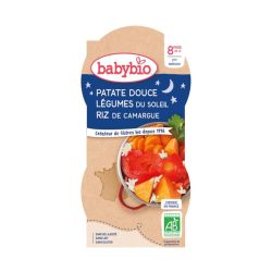 Babybio Bowl Patate Douce Légumes du Soleil Riz 8 mois - 2 x 200g