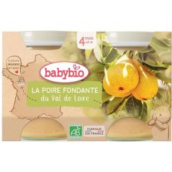 Babybio Compote La Poire Xénia Fondante du Val de Loire +4m Bio - 2 x 130g