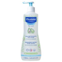 Mustela Eau Nettoyante Sans Rinçage à l'Avocat - 500 ml - Nettoie et adoucit la peau dès la naissance