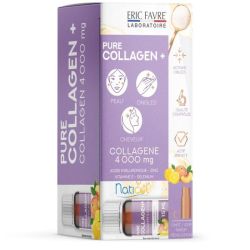 Eric Favre Pure Collagen Marin Hydrolysé 4000mg Pêche Citron 10 Fioles – Fermeté et éclat