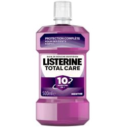 Listerine Bain de Bouche Total Care - 500ml - Menthe Classique - Protection Complète