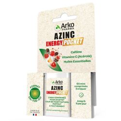 Arkopharma Azinc Energy Pocket Mini Effet Coup de Fouet - 60 Comprimés