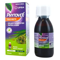 UPSA Phytovex - Toux Mixte - Sirop Sans Sucre - Soulage & Apaise la Toux - 120 ml