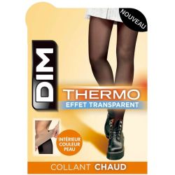 Dim Collant Thermique Effet Transparent - 1 unité - Taille 3/4 - Noir - Chaleur, confort et élégance