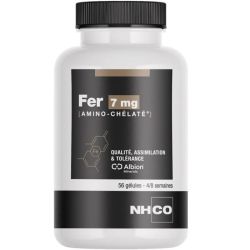 NHCO Fer Bisglycinate Amino-Chélaté 7mg - 56 gélules - Réduit la fatigue et soutient les besoins en fer