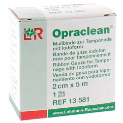 Lohmann & Rauscher Opraclean Mèche Iodoformée - 2 cm x 5 m - Drainage Antiseptique - 1 pièce