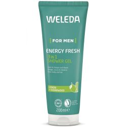 Weleda Homme Gel Douche Energy Fresh 3en1 200ml – Tonique et cèdre