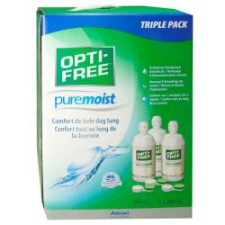 Alcon Opti-Free PureMoist - Solution Désinfectante Lentilles Multifonction - 3x300ml