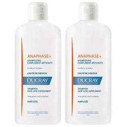 Ducray Anaphase+ Shampooing Antichute et Croissance - 2x400ml - Freine la chute & favorise la repousse