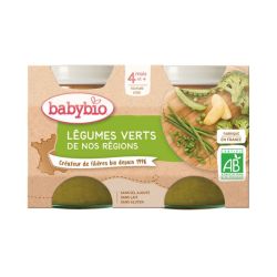 Babybio Petit Pot Légumes Verts 4 mois - 2 x 130g