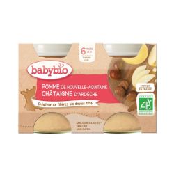 Babybio Petit Pot Pomme Châtaigne 6 mois - 2 x 130g