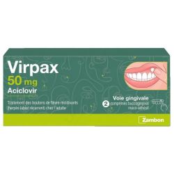 Virpax 50 mg Aciclovir - 2 comprimés