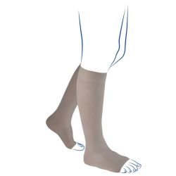 Thuasne Venoflex Élégance Chaussettes de Contention Classe 3 Pieds Ouverts Long – Élégance et confort