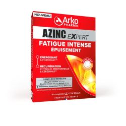 Arkopharma Azinc Expert Fatigue Intense Épuisement 30 comprimés - Energisant et récupération globale