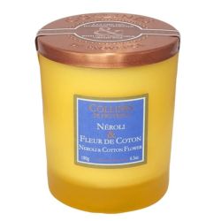 Collines de Provence Bougie Parfumée Néroli & Fleur de Coton 180 g – parfum doux et apaisant