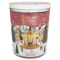 Collines de Provence Bougie Parfumée Litchi Givré 180g – Ambiance lumineuse