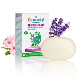 Puressentiel Pouxdoux Shampoing Solide Quotidien Bio 60 g – Aide à éliminer les poux, apaise et facilite le démêlage