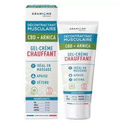 Granions Décontractant Musculaire - Gel-crème Confort Chauffant - CBD + Arnica - 75ml