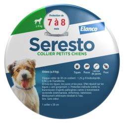 Seresto Chien Collier Anti-Puces et Anti-Tiques -8kg 1 unité - Contre les puces, les tiques et les poux
