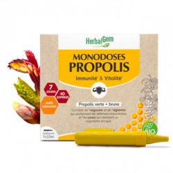 Herbalgem Monodoses Propolis Bio - Immunité & Vitalité - 7x10ml