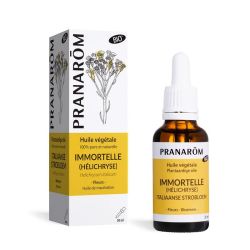 Pranarôm Huile Végétale Immortelle Bio - Nourissante, Assouplissante et Apaisante - 30ml