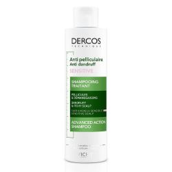 Vichy Dercos Shampoing Traitant Antipelliculaire Sensitive - 200 ml - Cuir Chevelu Sensible