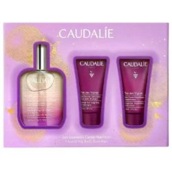 Caudalie Coffret Huile Nourrissante - Huile de Soin + Gel Douche + Soin Corps Nourrissant