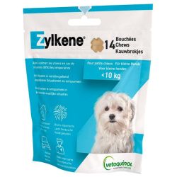 Vetoquinol Zylkene 75mg Petits Chiens (moins de 10 kg) - Aide à Calmer le Stress - 14 Bouchées