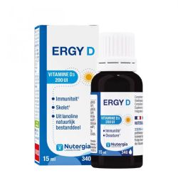 Nutergia Ergy D Plus - Soutien le Système Immunitaire et la Santé Osseuse - 15ml