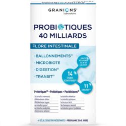 Granions Probiotiques Flore Intestinale 40 gélules – Équilibre du ventre