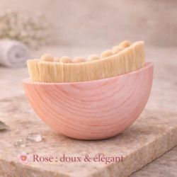 Nildor Brosse Visage Drainage Lymphatique Rose - Décongestion et Éclat Immédiat