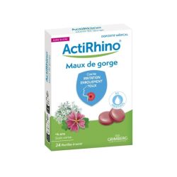 Grimberg ActiRhino Pastilles Maux de gorge 24 pastilles - Soulage la gorge irritée