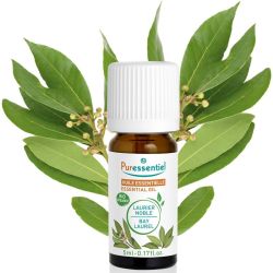 Puressentiel Huile Essentielle Laurier Noble Bio 5 ml – Anti-infectieux polyvalent, antidouleur et régulateur nerveux