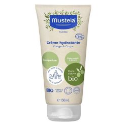 Mustela Crème Hydratante Huile d'Olive Bio 150ml - Visage & corps, vegan, sans parfum