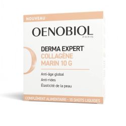 Oenobiol Derma Expert Collagène Marin - 10 shots liquides de 10g - Lutte Contre les Signes de l'Âge