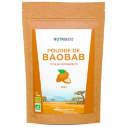 Nutri&Co Poudre de Baobab BIO - 500 g - Superaliment antioxydant aux bienfaits digestifs