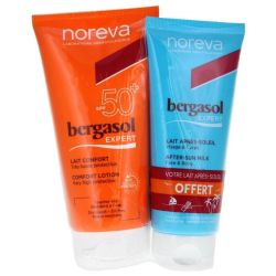 Noreva Bergasol Expert Lait Confort SPF50+ 150 ml + Lait Après-Soleil 100 ml Offert