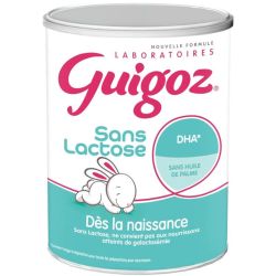 Guigoz Sans Lactose Lait en Poudre Dès la Naissance +0m - 400g
