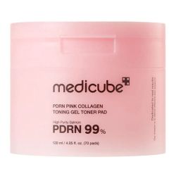 Medicube PDRN Pink Collagen Toning Gel Toner Pad Éclat & Fermeté - 120ml / 70 pads