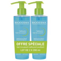 Bioderma Sébium Gel Moussant Lot de 2 x 200 ml