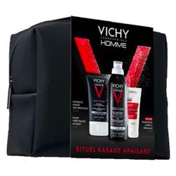 Coffret Homme Coffret Rituel Rasage Apaisant - Mousse à Raser + Baume Après-Rasage + Shampoing OFFERT