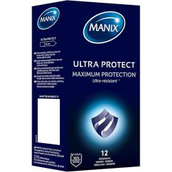 Manix Ultra Protect Préservatifs - 12 préservatifs - Protection Maximum - Préservatif ultra résistant