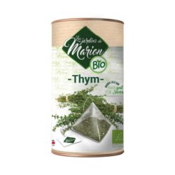 Les Jardins de Marion Infusion Thym Bio - Soutient le Système Respiratoire et Digestif - 12 infusettes