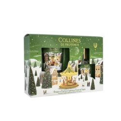 Collines de Provence Bougie et Parfum d'intérieur Forêt de Sapin Coffret 75 g + 50 ml - Ambiance boisée et féerique pour les fêtes